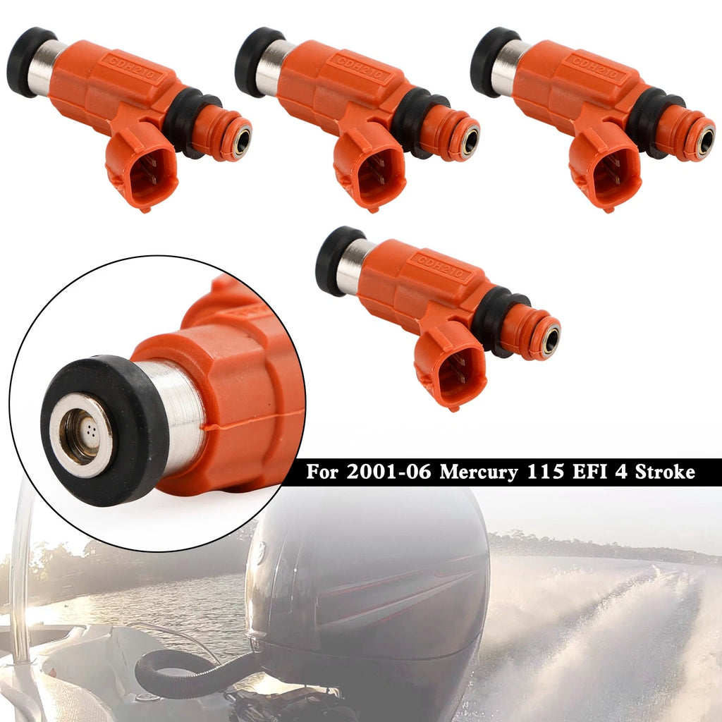 Set of 4 Fuel Injectors INP-784 for Mercury 115 EFI 4 Stroke (2001–2006)