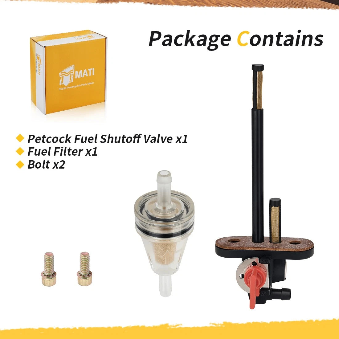 Petcock Fuel Shutoff Valve for Polaris Scrambler 400 500 Sportsman 400 (1995–2002)