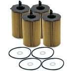 Set of 4 Wix Engine Motor Oil Filters for Hyundai Kia V6 (StdAsp GAS)