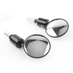 CNC Black 7/8" Round Bar End Mirrors for Universal Motorbike