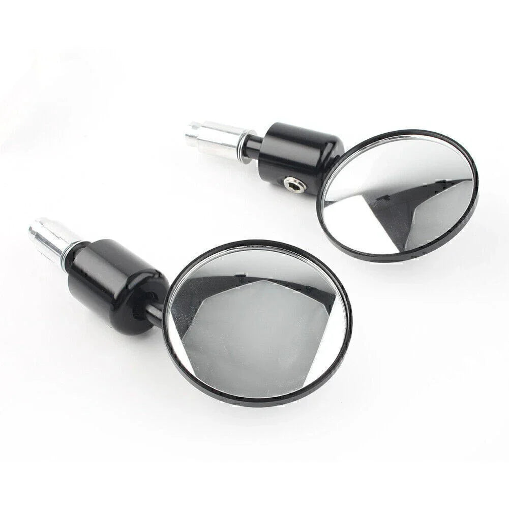 CNC Black 7/8" Round Bar End Mirrors for Universal Motorbike