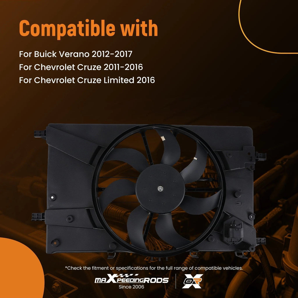 Electric Radiator Cooling Fan for Buick Verano, Chevy Cruze (2011–2017)
