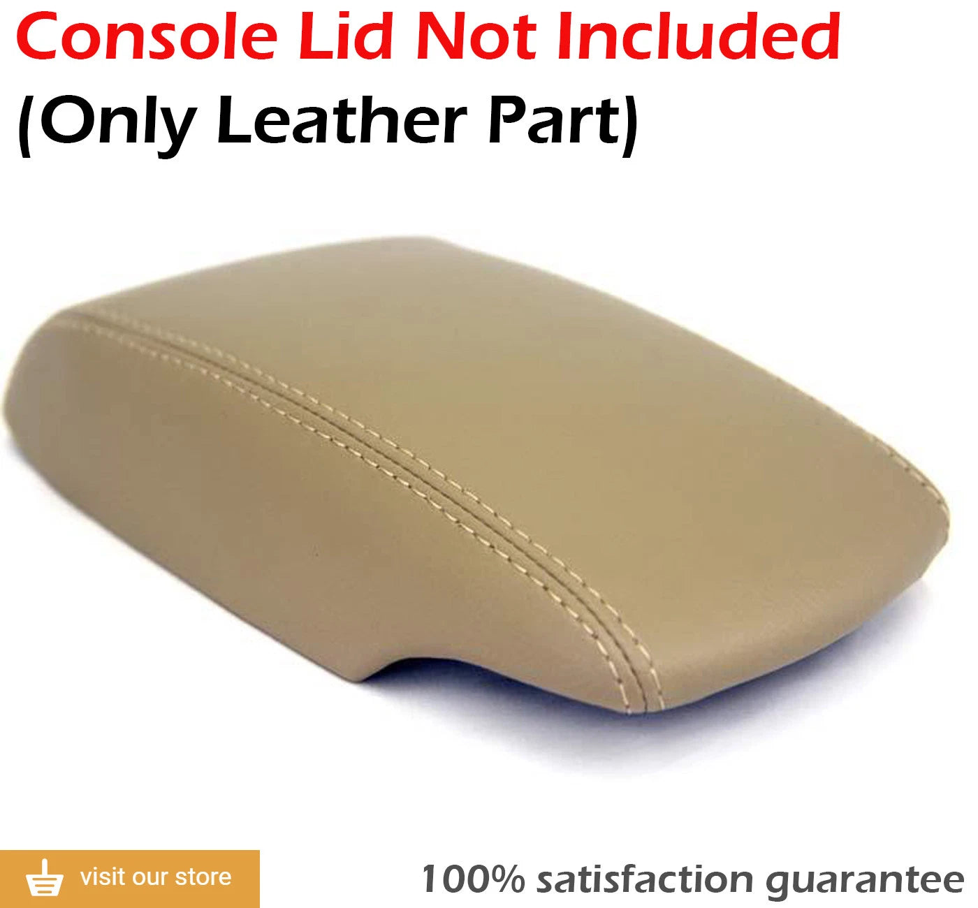 Center Console Armrest Cover for Nissan Sentra (2013–2019) Beige Leather