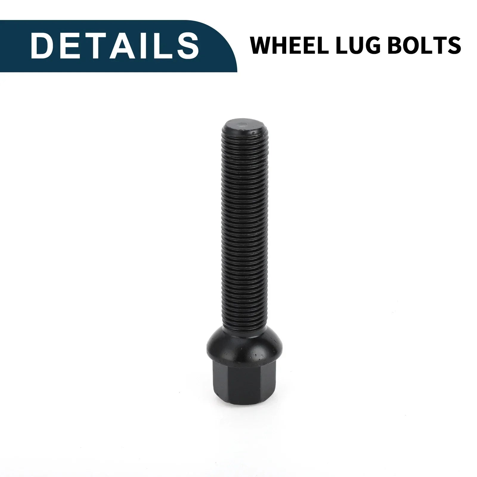 10 x M14x1.5mm Ball Seat Wheel Lug Bolts 65mm Shank for Volkswagen Porsche