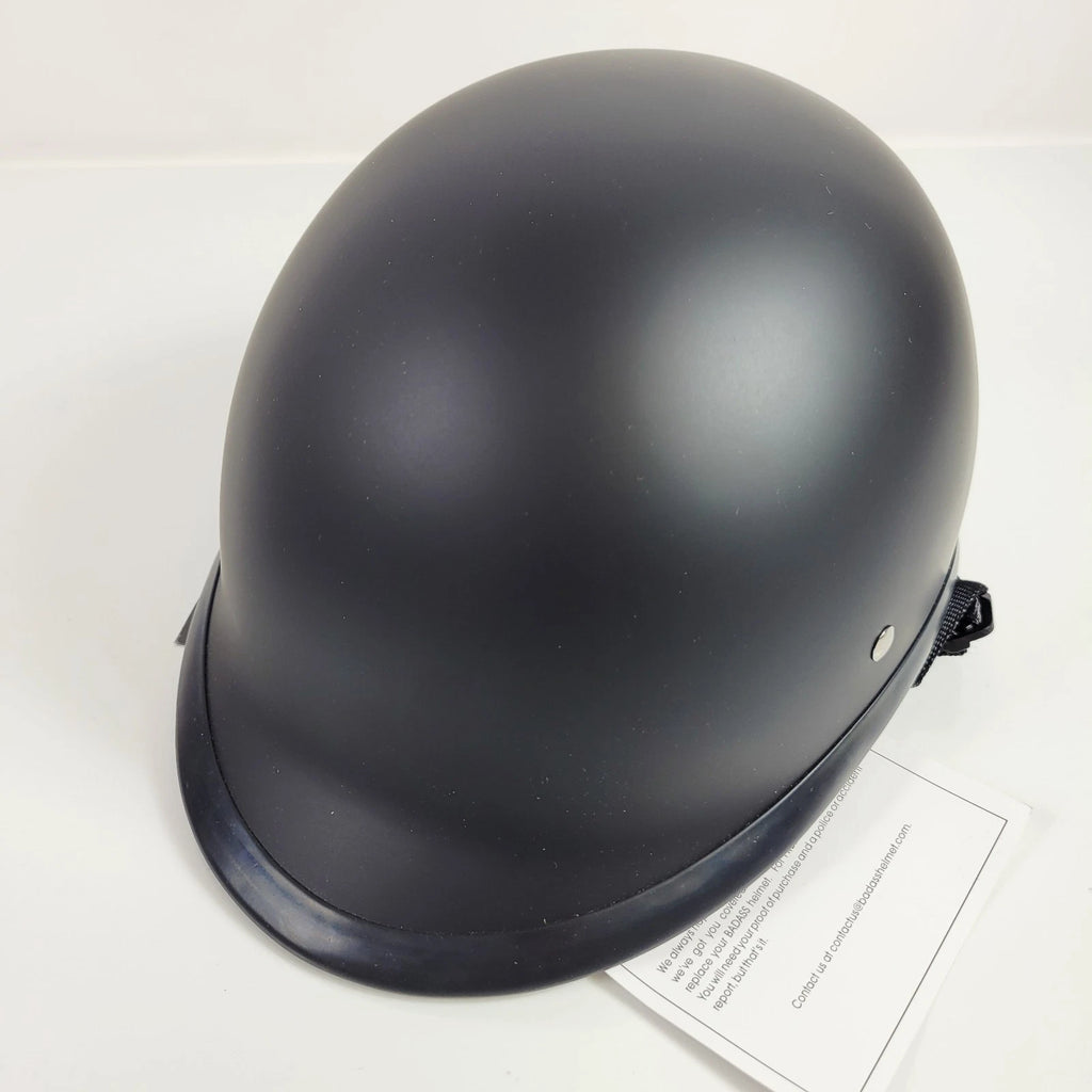 Motorcycle Helmet for Badass Trooper (DOT Certified, Dull Black Matte, Size S)
