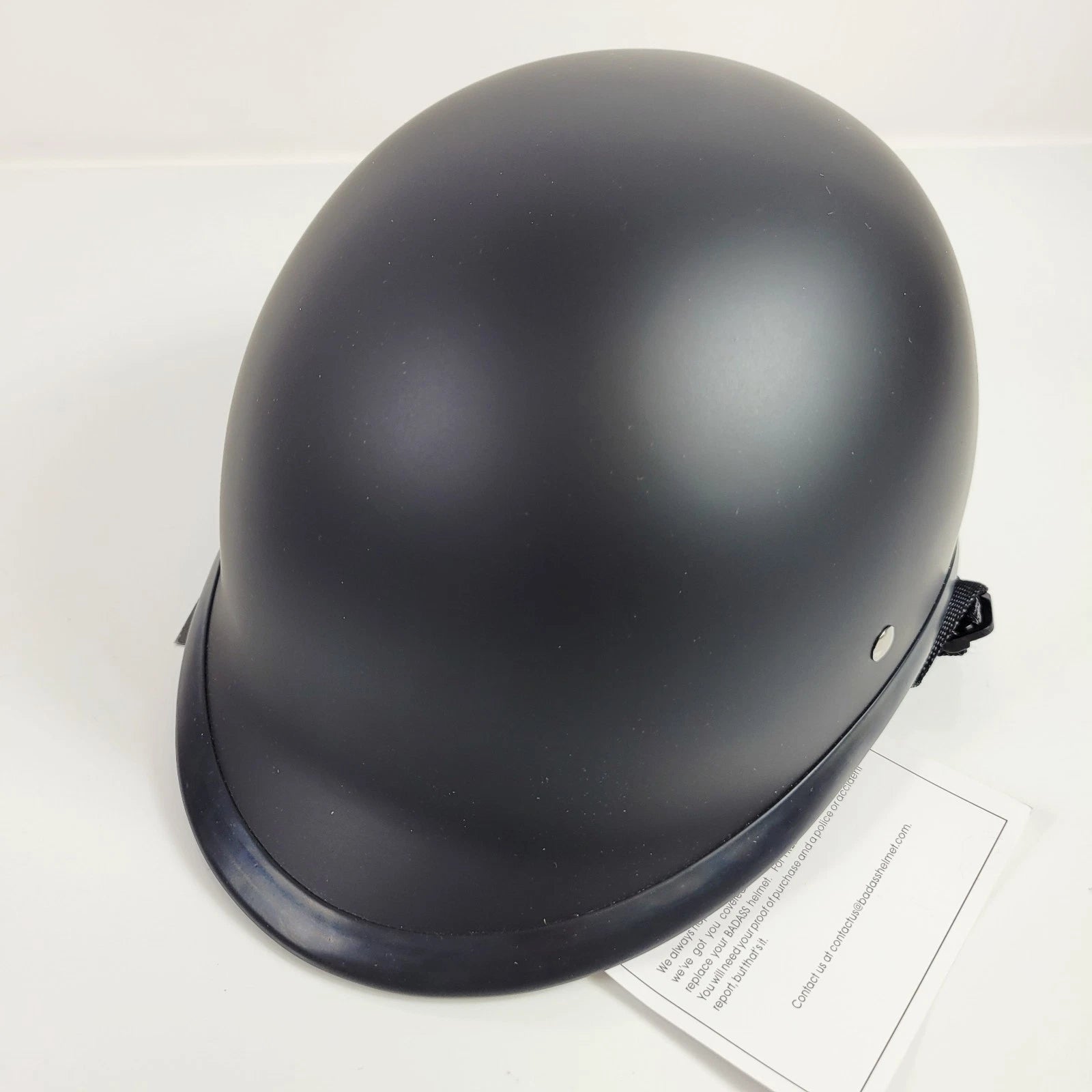 Motorcycle Helmet for Badass Trooper (DOT Certified, Dull Black Matte, Size S)