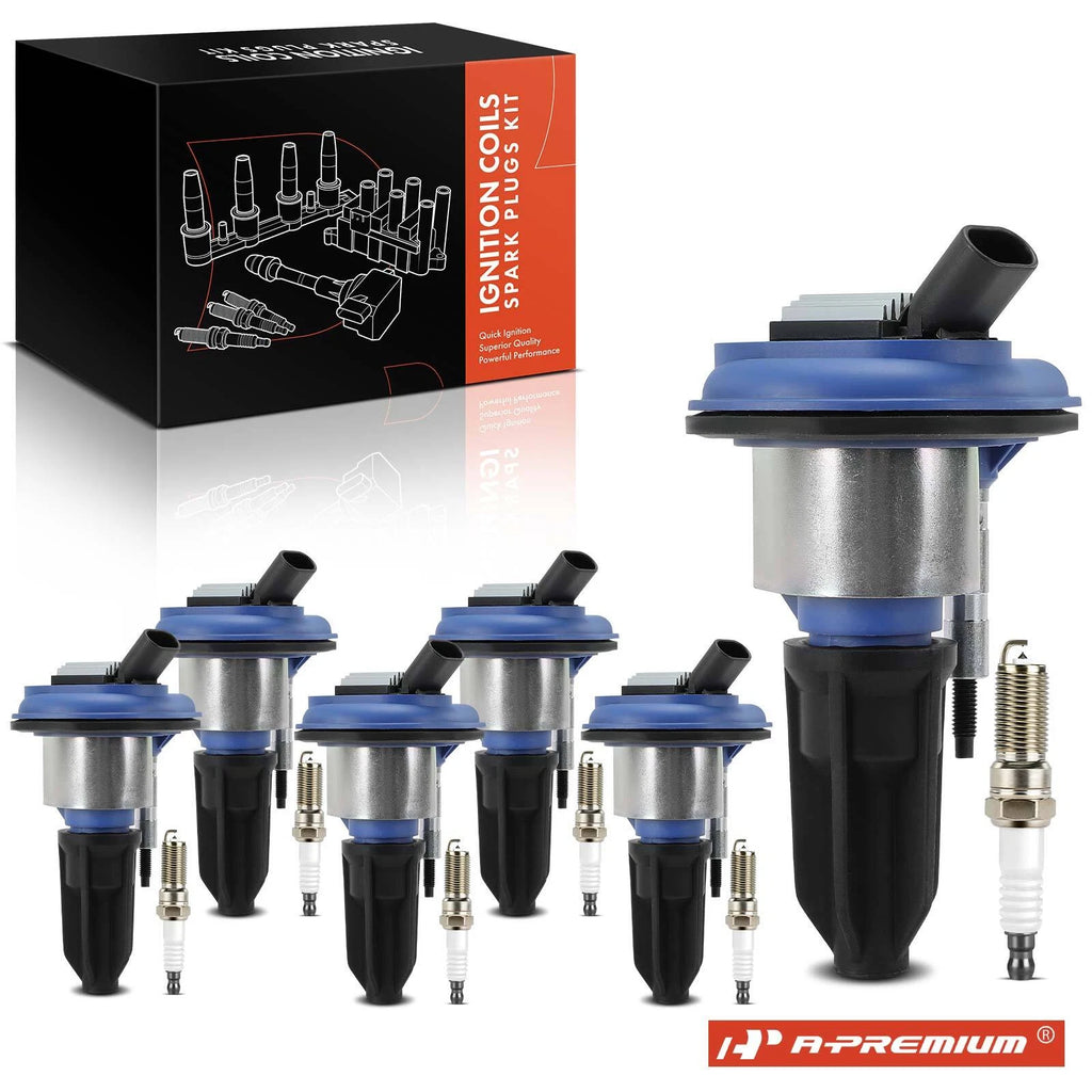 Set of 6 Ignition Coils & 6 Iridium Spark Plugs for GMC Envoy (2002–2009)