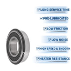 60/22NR2RS Deep Groove Ball Bearings for Scooter Skateboard (22x44x12mm)