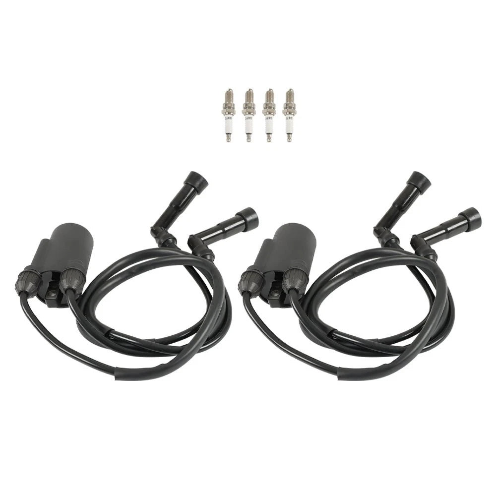 2X Ignition Coil Pack & Spark Plug Cap for Honda Goldwing 1200 GL1200 (1984–1987)