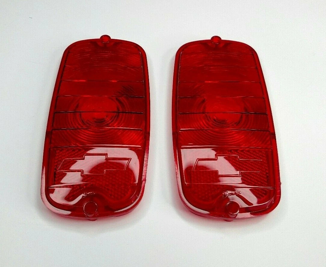 Tail Light Lenses Pair Replacement for Chevy Fleetside Pickup (1960–1966)