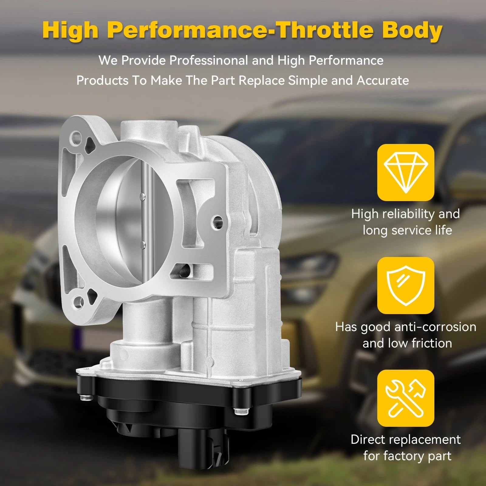 Throttle Body for GMC Yukon XL 2500 8.1L (2003–2006)
