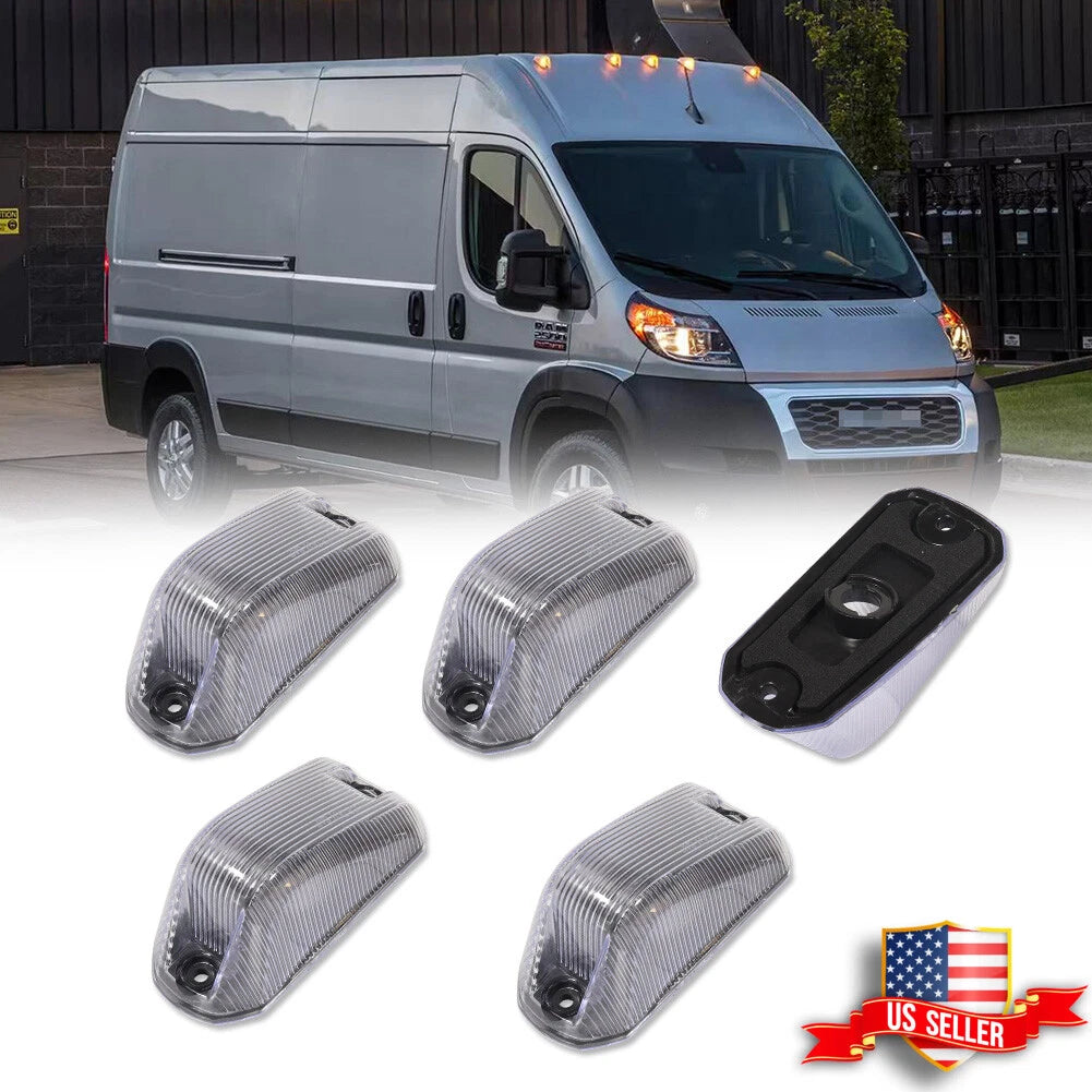 Set of 5 Cab Roof Marker Running Lights for Ram ProMaster 1500 2500 3500 (2014–2023)
