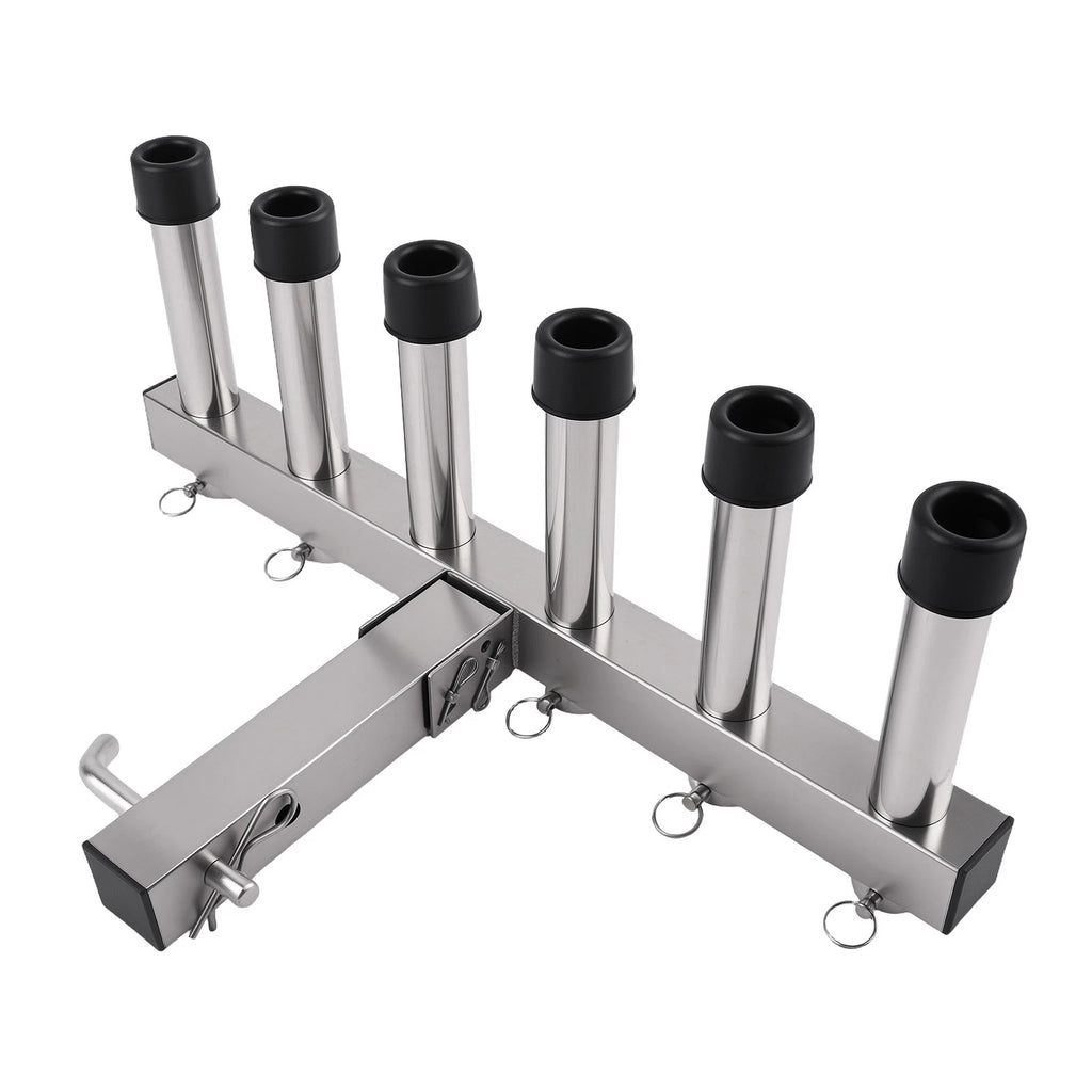 6 Pole Fishing Rod Holder for 2" Hitch Receiver