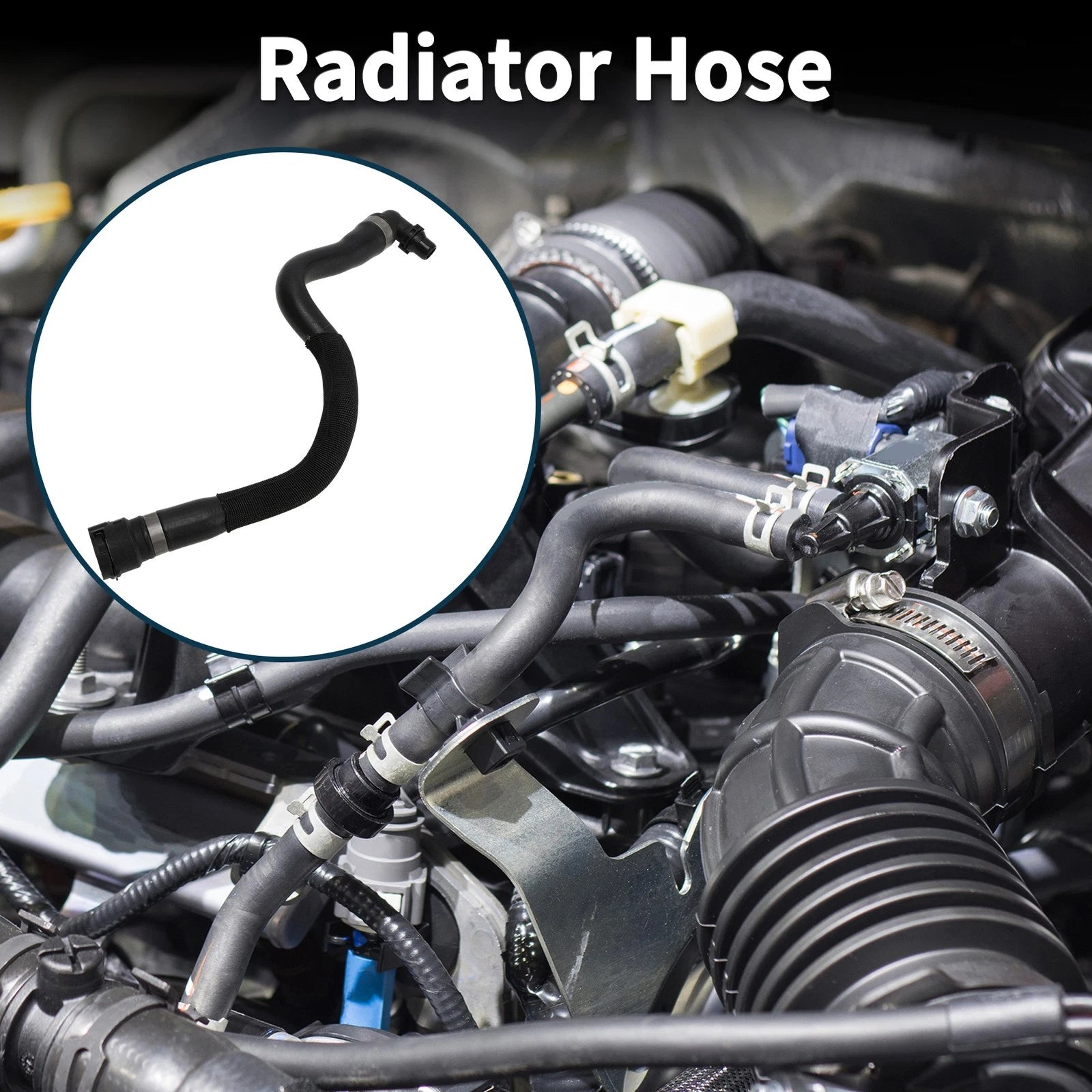 Radiator Hose for BMW X5 (2008–2013) No. 17127805601, Coolant Hose Black