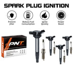 4X Ignition Coil Iridium Spark Plug for Toyota Pontiac Scion Lexus (N/A) UF596 PNT