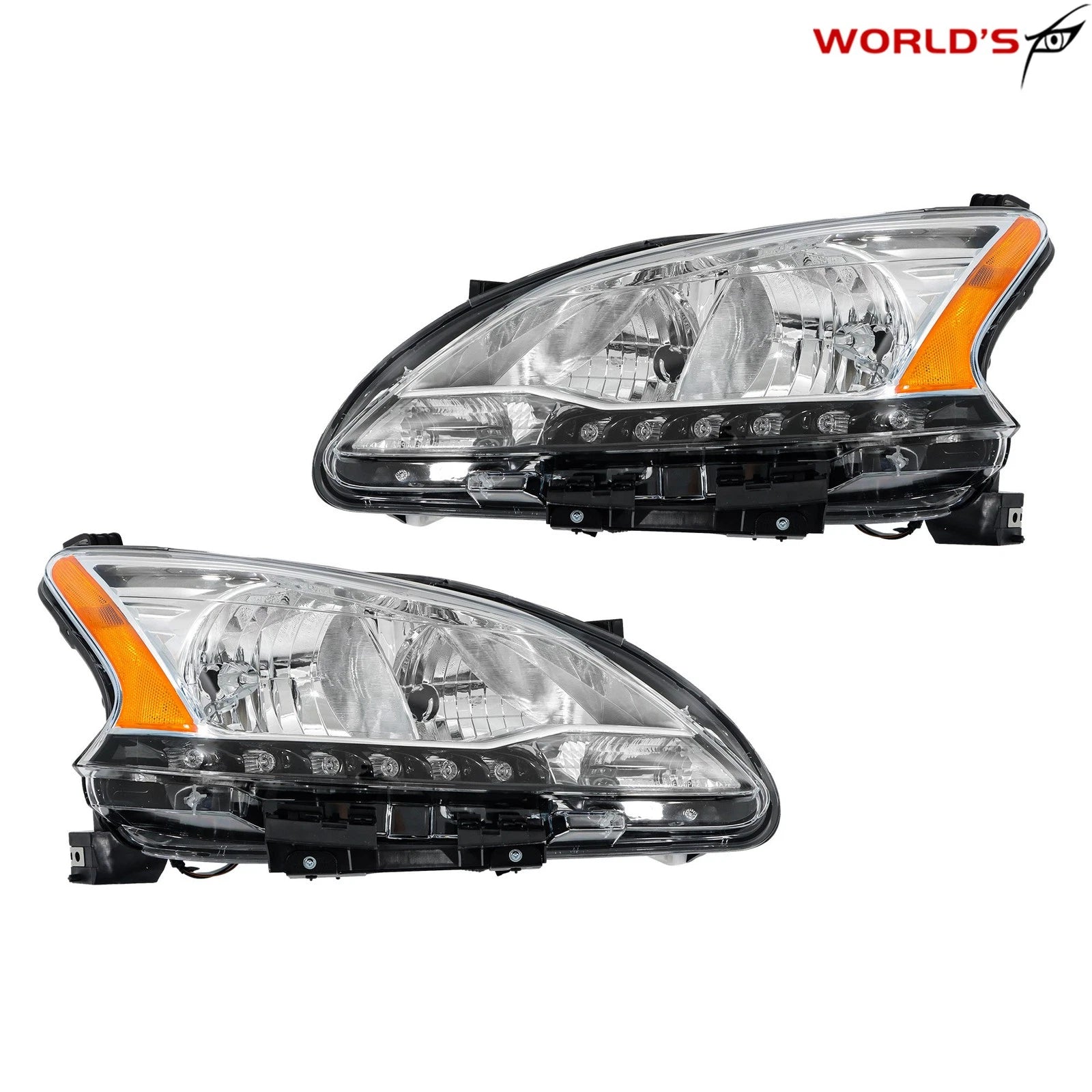 Headlight for Nissan Sentra (2013–2015) LED DRL Halogen Driver Passenger