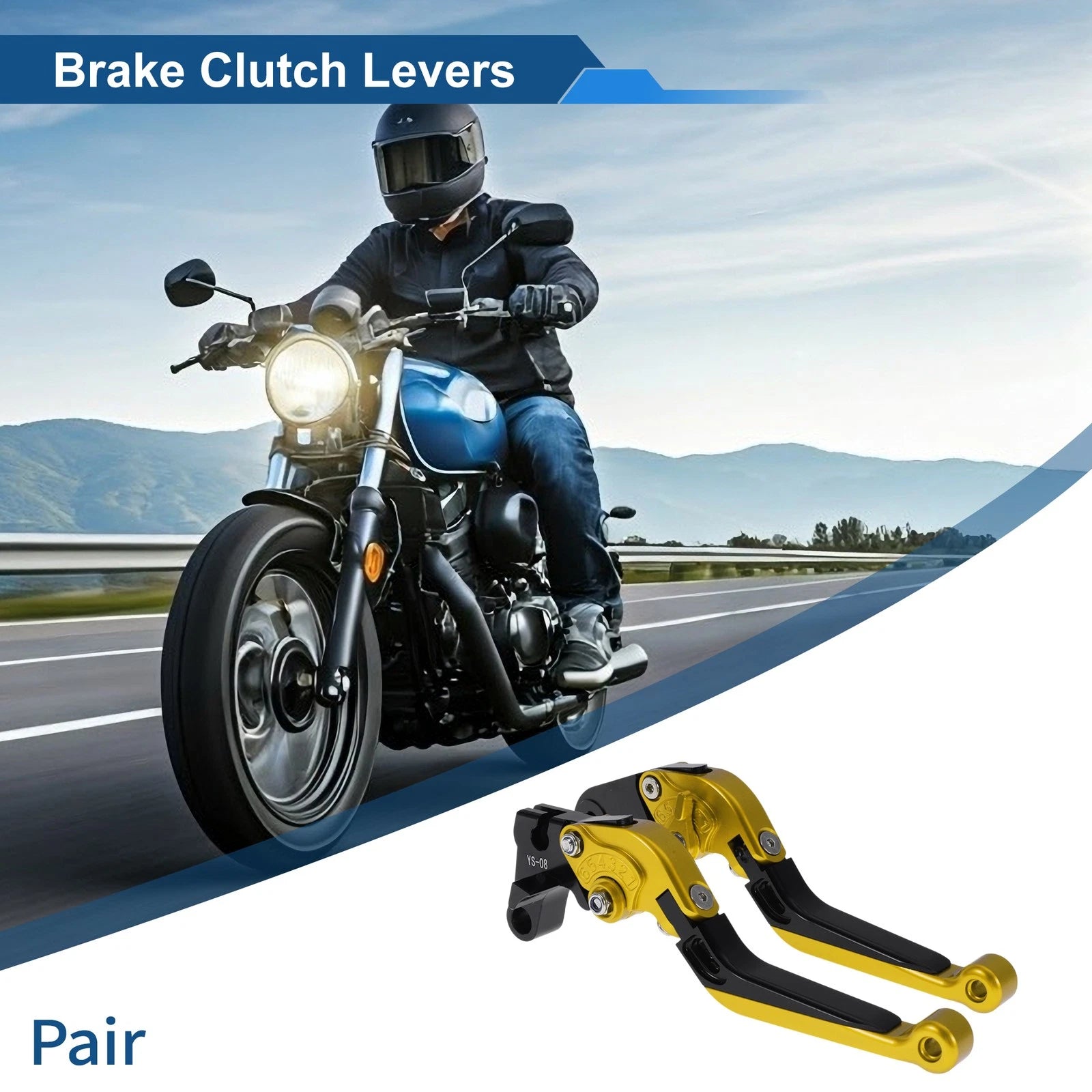 Adjustable Brake Clutch Lever for Honda CBR600RR (2003–2019) - Gold Black