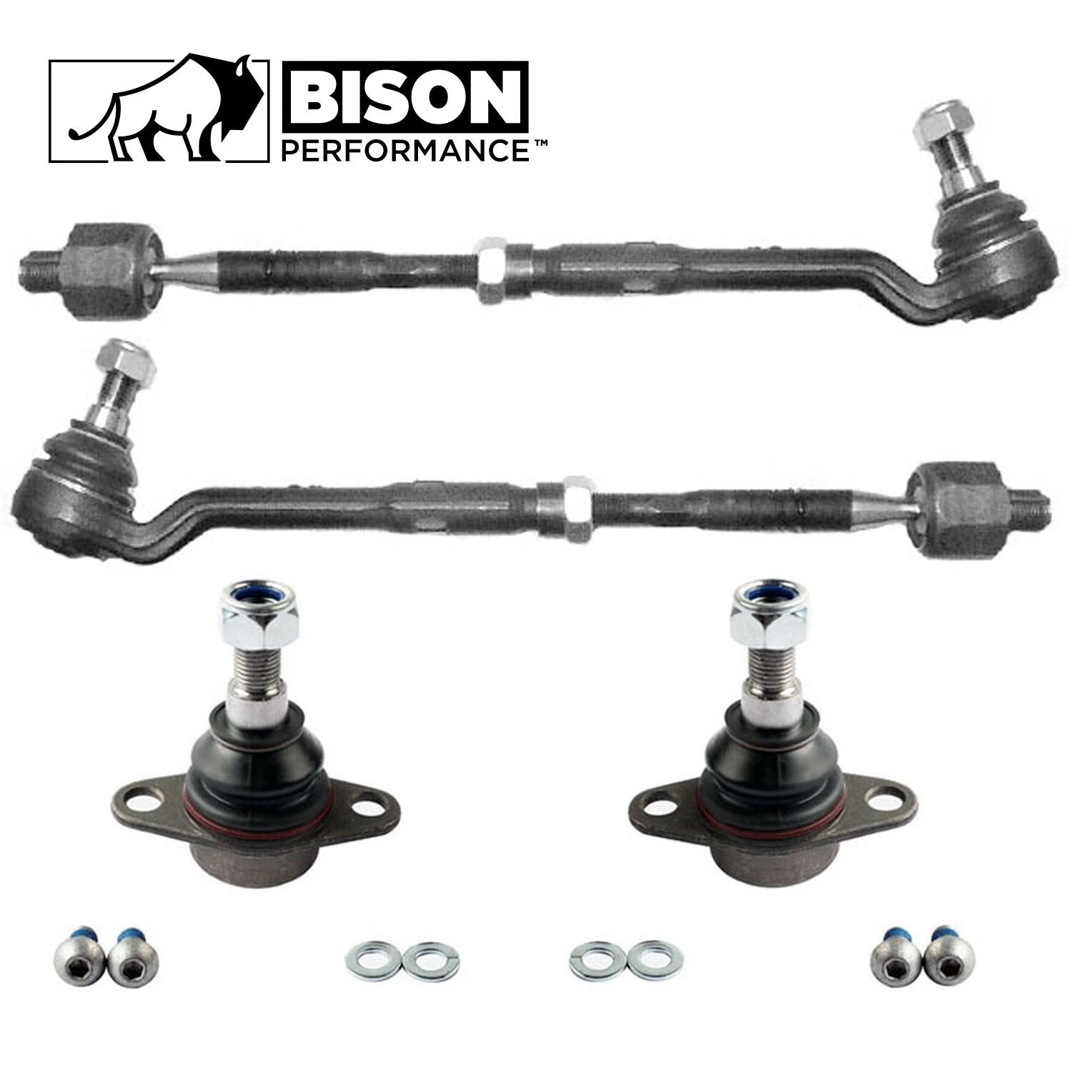 4pc Front Tie Rod Assemblies & Lower Ball Joint Kit for BMW E53 X5 (2000–2006)