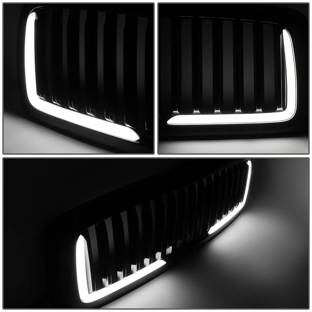 LED DRL Vertical Mesh Front Bumper Grille for Ram 1500 2500 3500 (2002–2005)