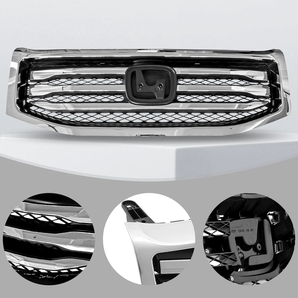 Front Bumper Upper Grille for Honda Pilot (2012-2015)