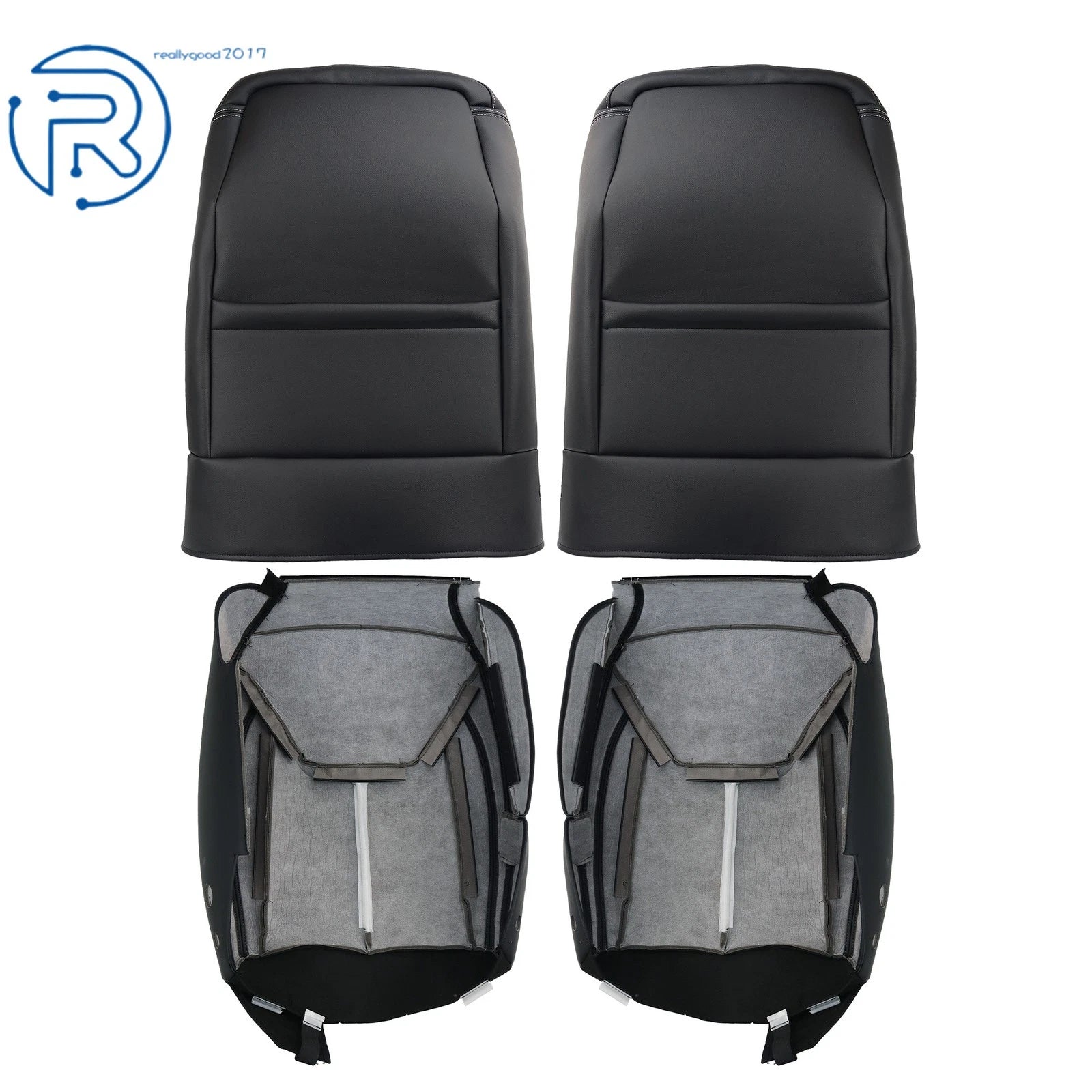 Set of 2 Seat Covers for Jeep Wrangler (2013-2017) Black