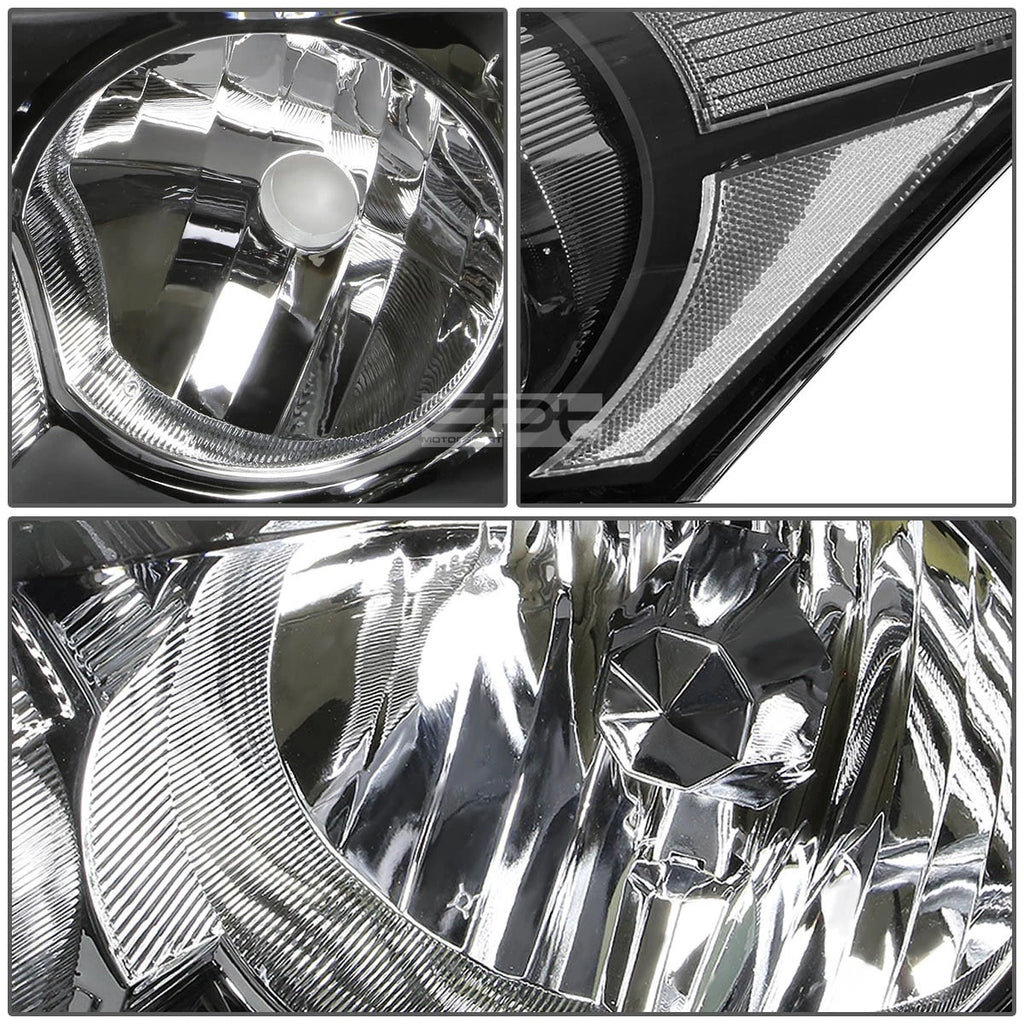 Black Housing Headlights + Clear Corners + Smoked LED Fog Light Kit for Accord (2008–2012)