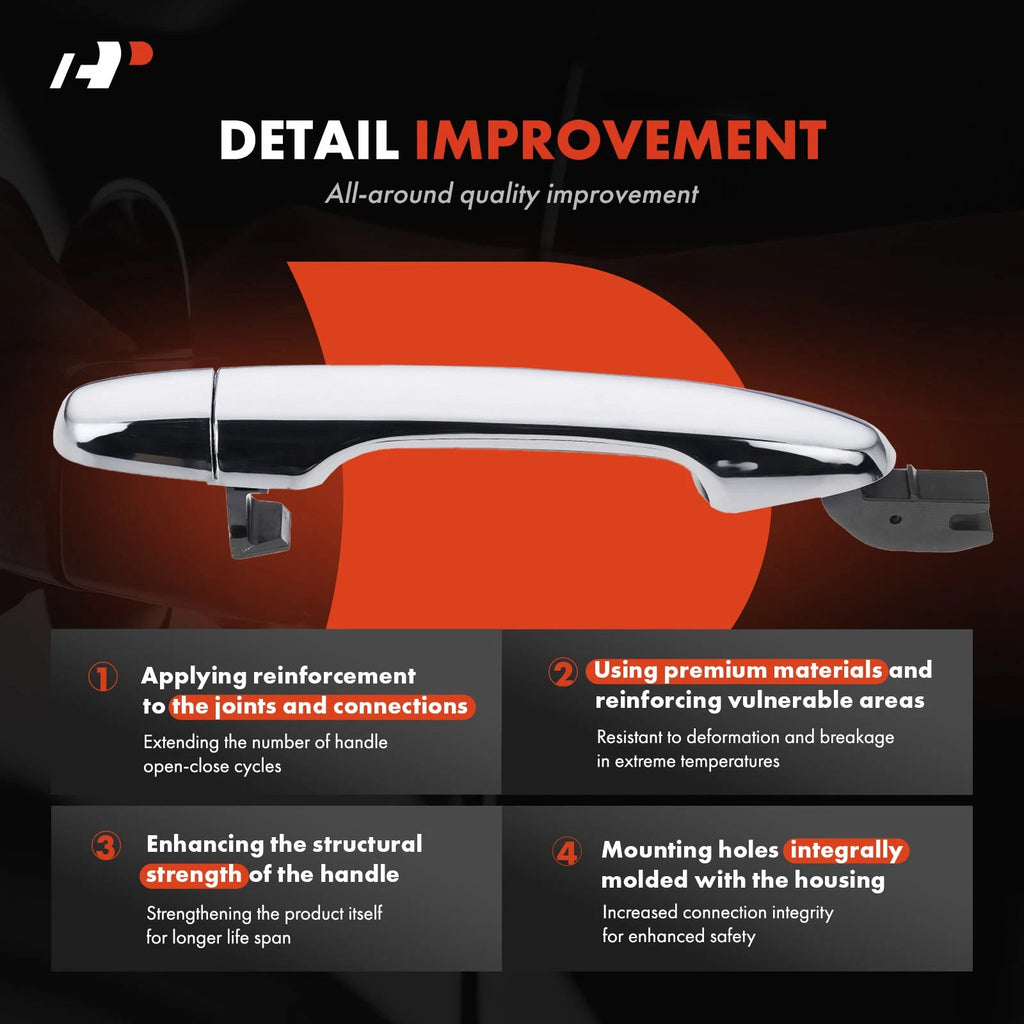 Chrome Rear Exterior Door Handle for Honda Civic (2012–2015)