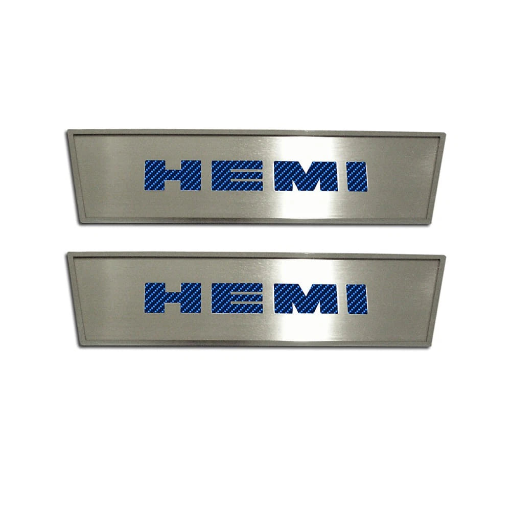 Stainless Door Badges with HEMI Inlay for Dodge Challenger (2008–2014)