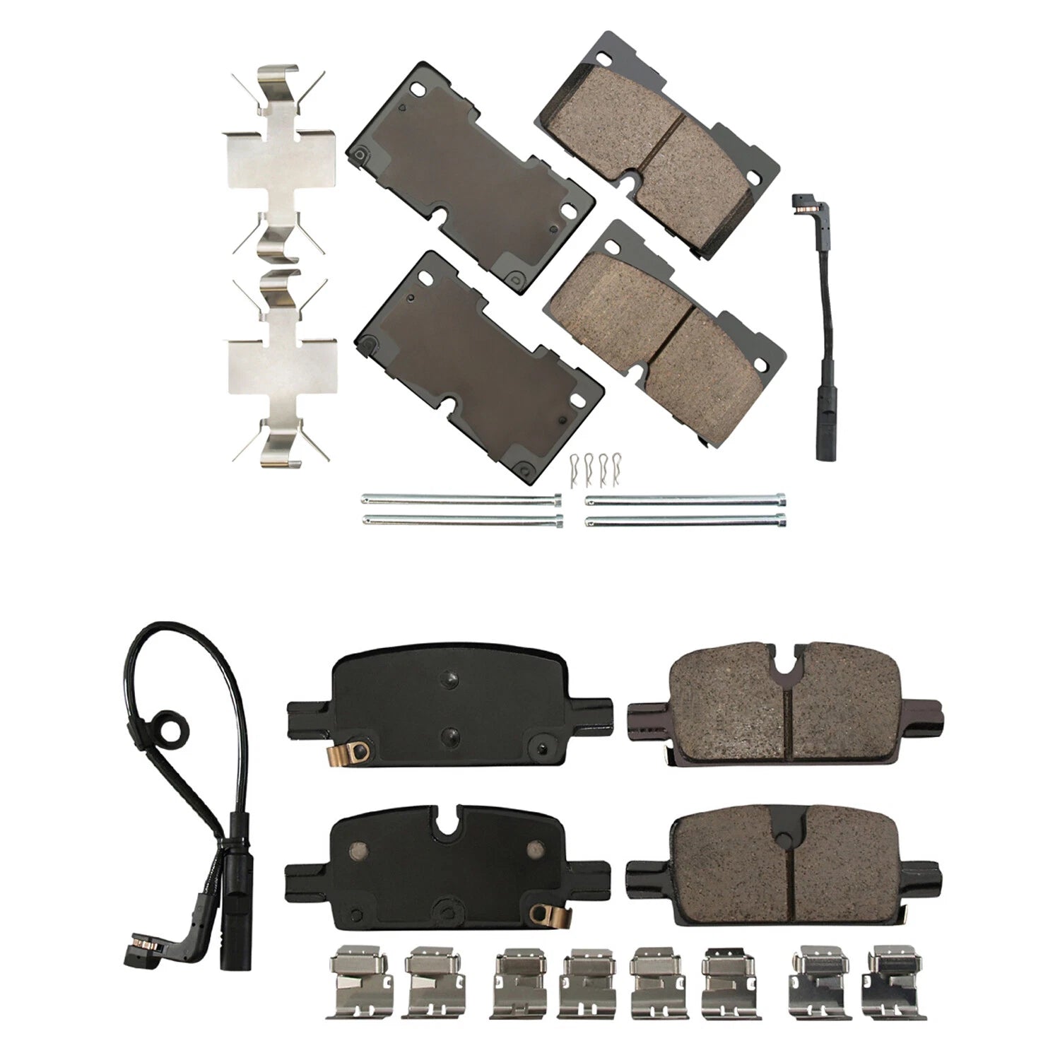 Akebono ProACT Front & Rear Ceramic Disc Brake Pad Kit for Sierra 1500, Silverado 1500