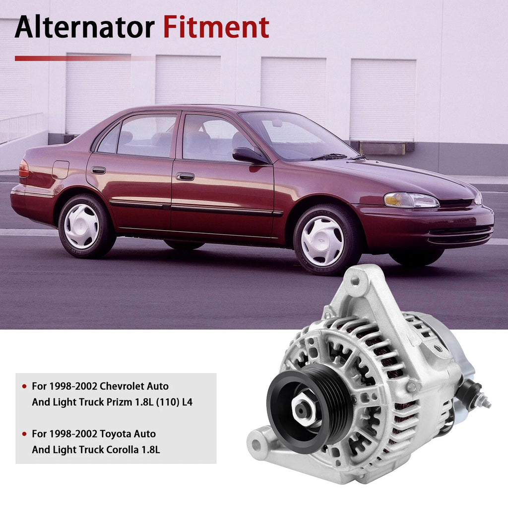 Alternator for Chevrolet Prizm Toyota Corolla 1.8L (1998–2002)