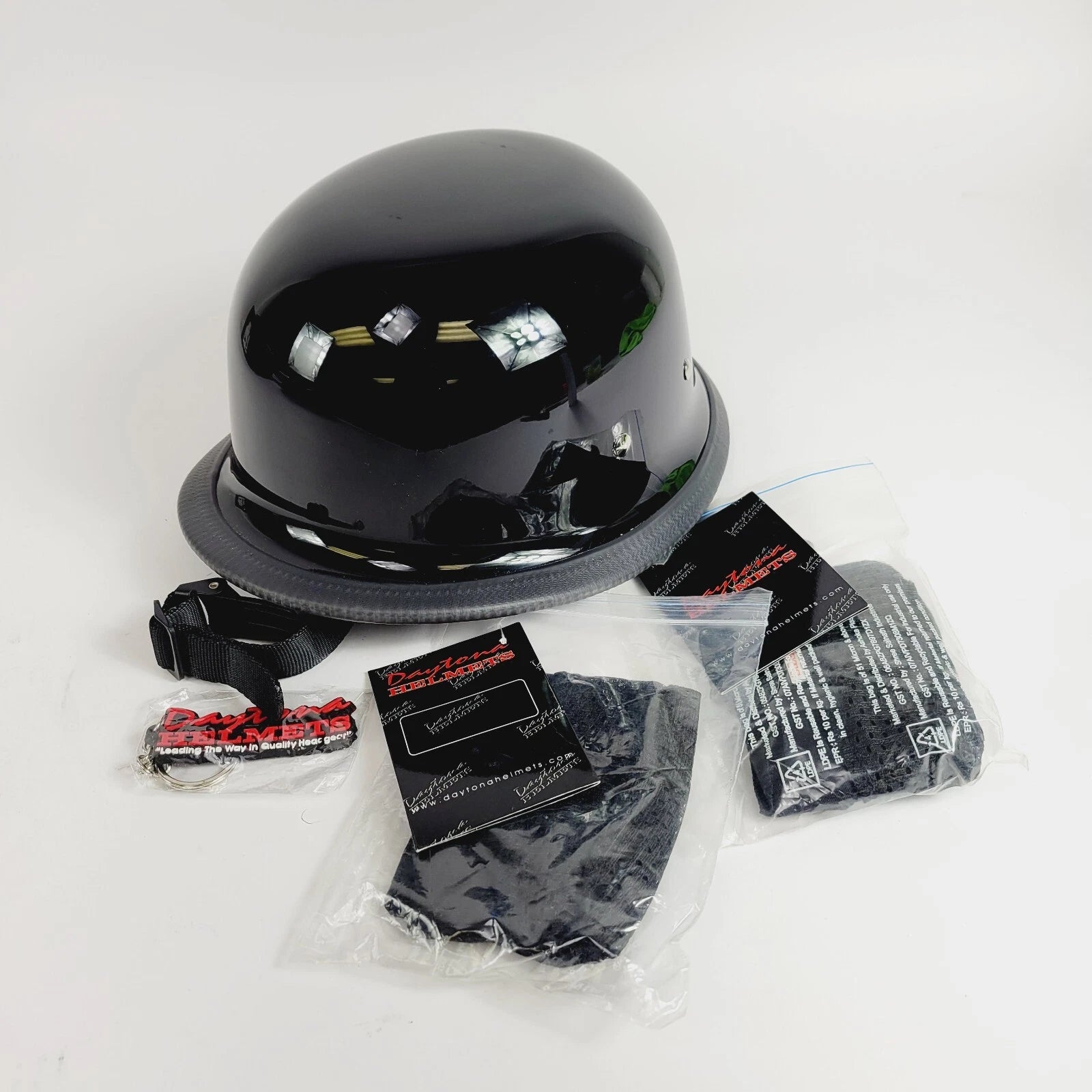Biker Helmet Gloss Black XL for Daytona Helmets (Classic)