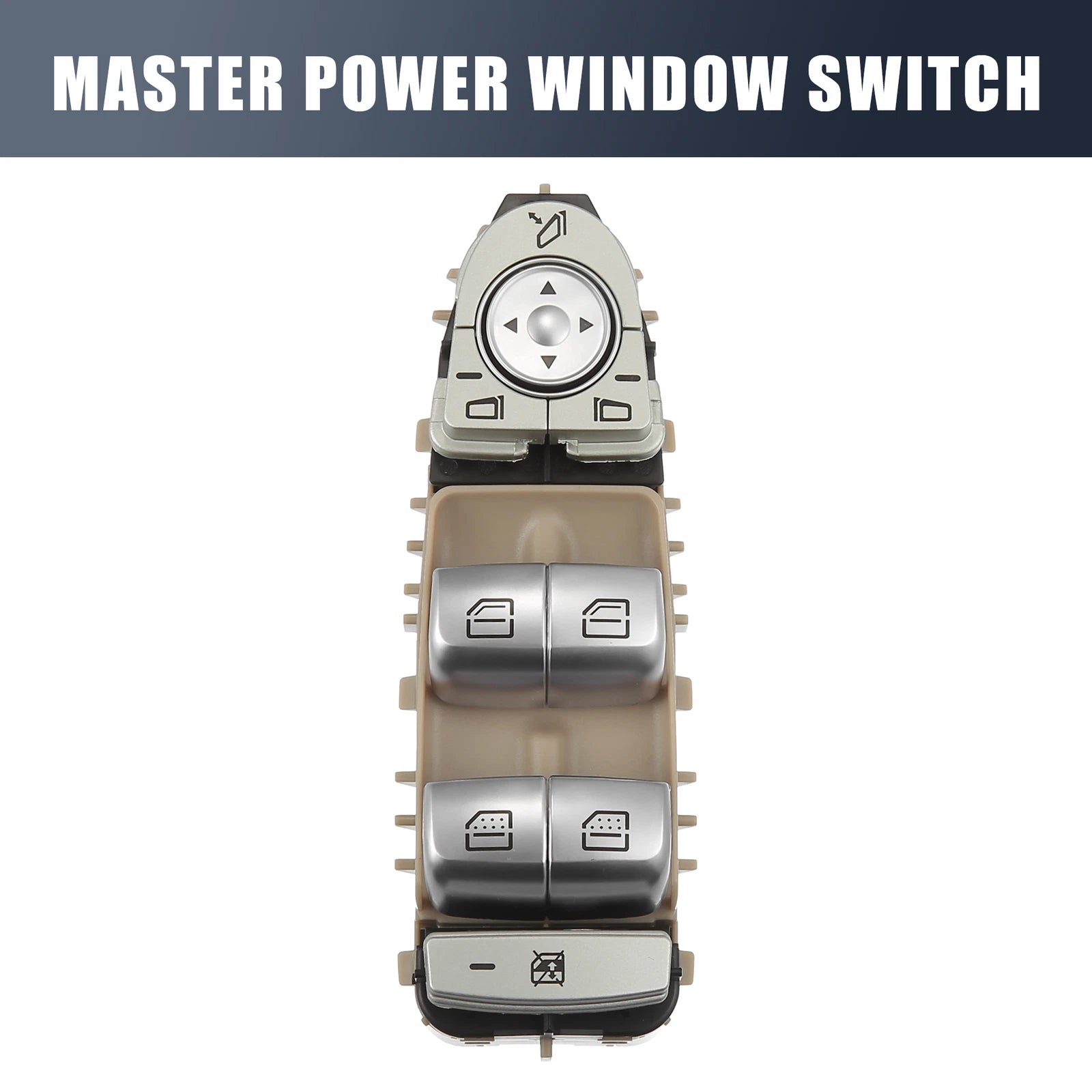 Power Window Switch A2229052004 for Mercedes-Benz W222 S-Class (2013–2017) Beige