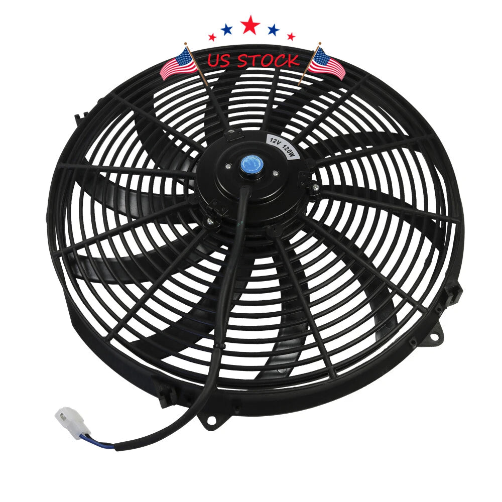 16 Inch Slim Electric Radiator Cooling Fan with Mount Kit