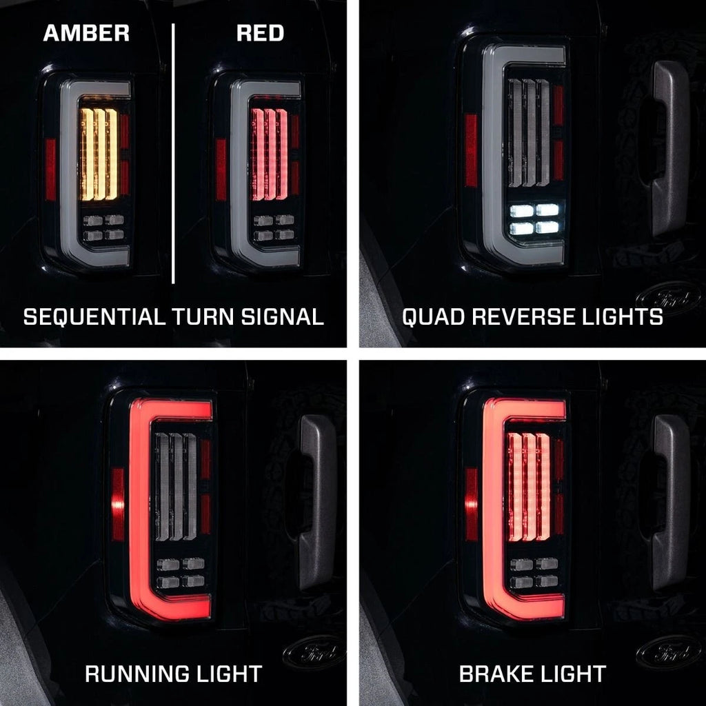 Sequential LED Taillights Red Front for Ford Bronco (2021–2025)
