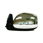 Replacement Chrome Driver Side Power Door Mirror w/o Heated Glass