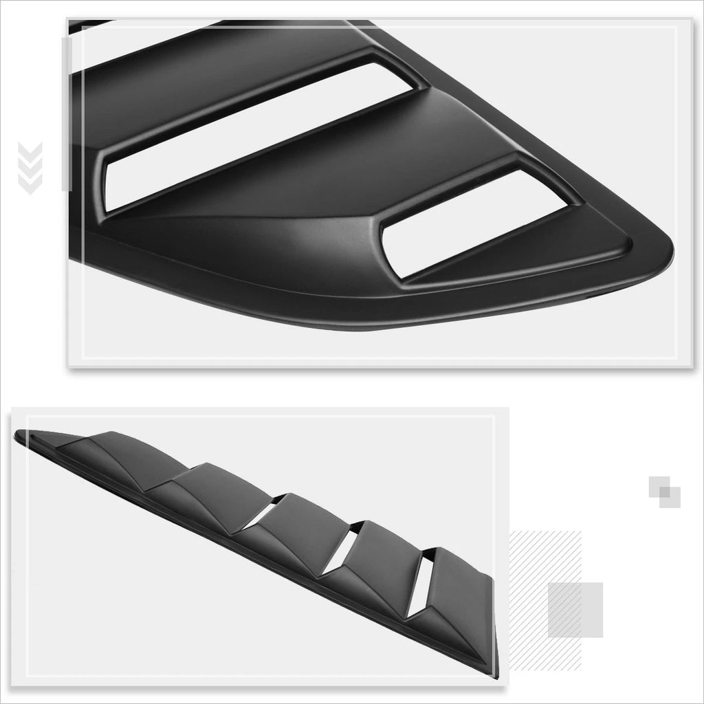 2X Lift-Off Rear Quarter Side Window Louvers for Mustang Coupe (2015–2018)