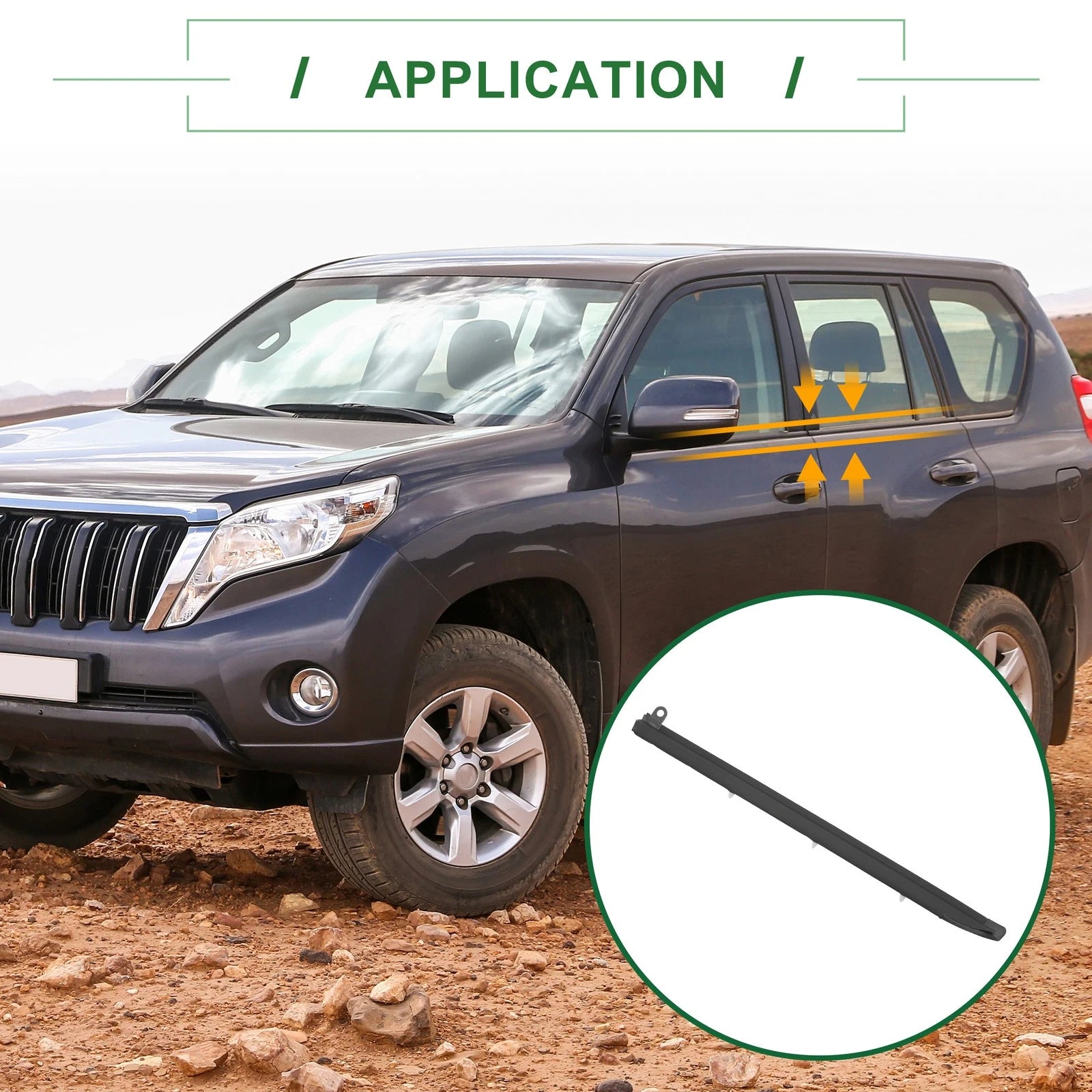 Front Left Weatherstrip Window Seal No.7567060050 for Toyota Land Cruiser 