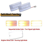 Clear Switchback LED DRL Signal Lights for Ford Bronco (1969–1977)
