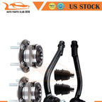 Set of 6 Front Wheel Hub & Bearing Assembly + Tie Rods for Kia (2012)