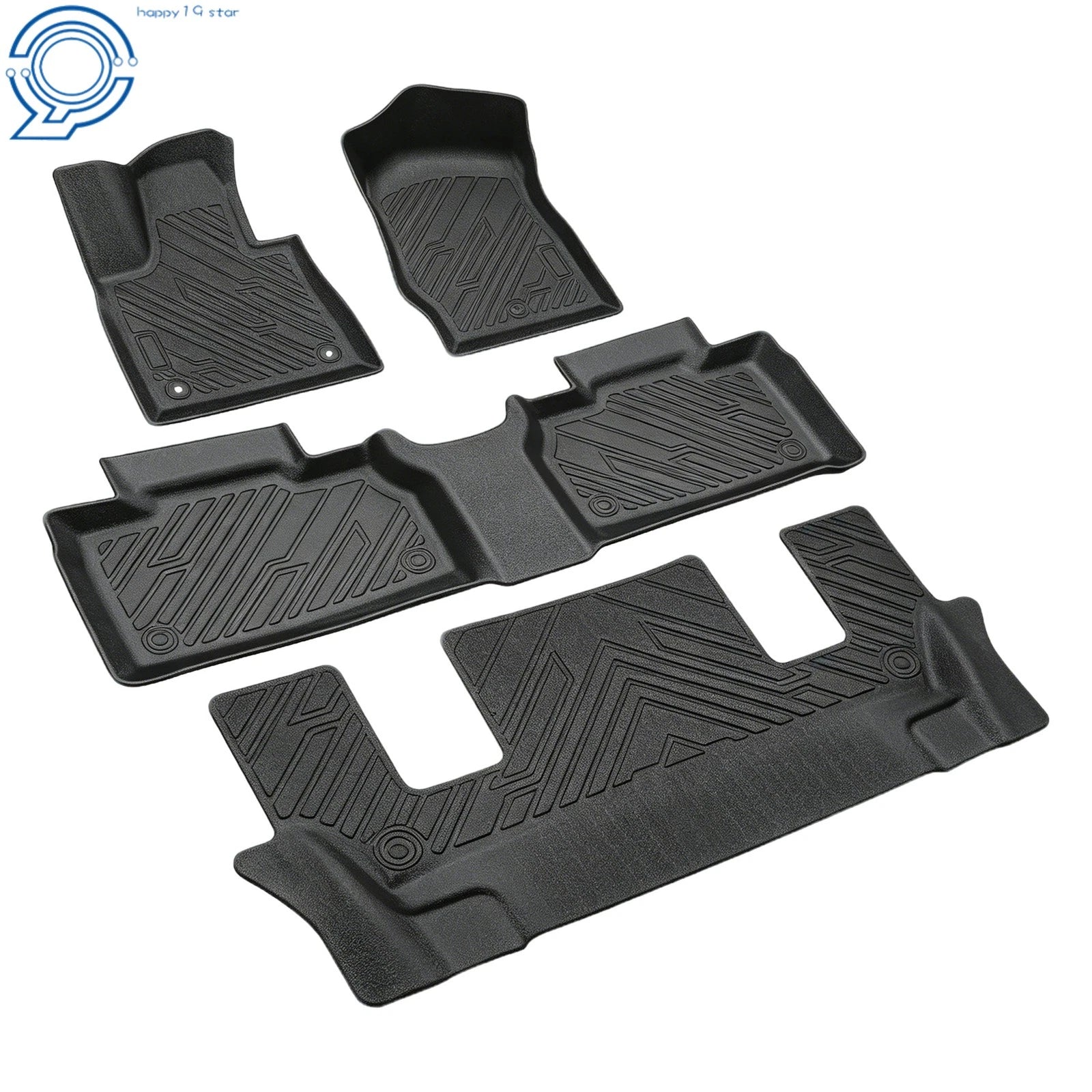 TPE Floor Mats Liners for Ford Explorer (2020–2025) All Weather Black