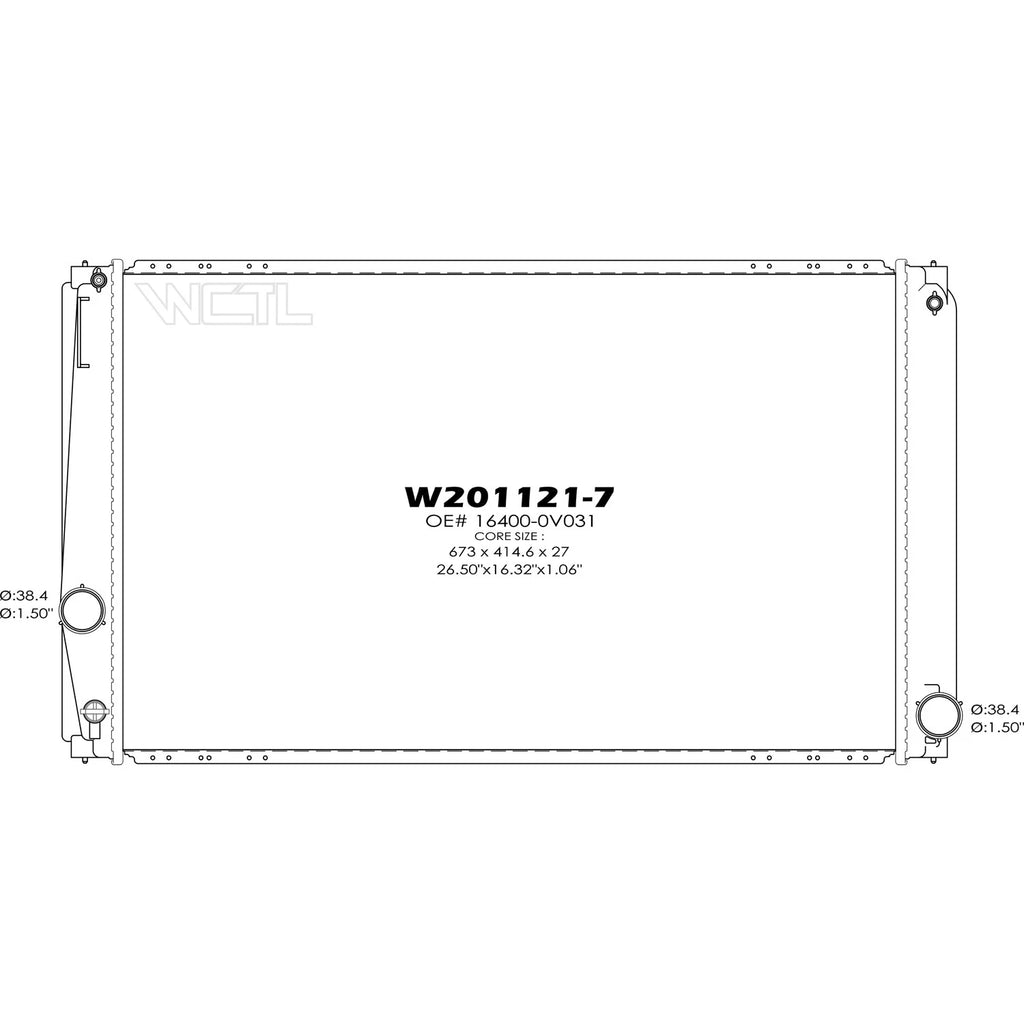 Replacement Plastic/Aluminum Radiator For 2016-2018 Toyota RAV4