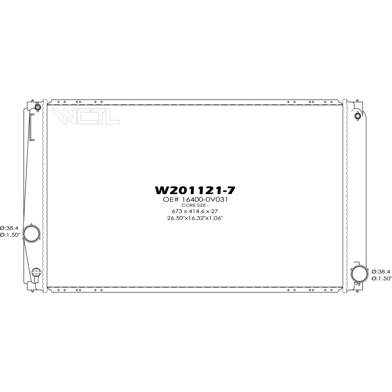 Replacement Plastic/Aluminum Radiator For 2016-2018 Toyota RAV4