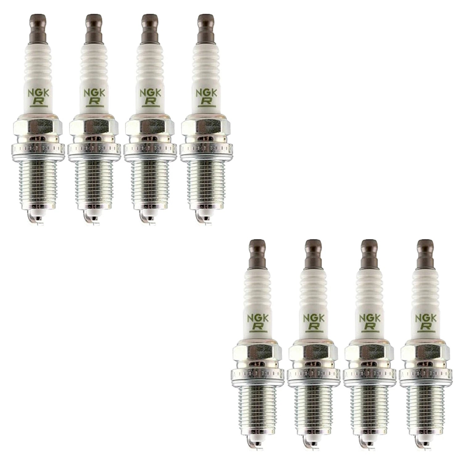 Set of 8 NGK Laser Iridium Spark Plugs for Ford Mustang GT, F-150 V8 (4477)