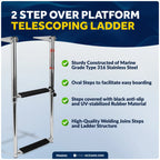 2 Step Telescoping Boat Ladder for Over Platform (Universal Fit)