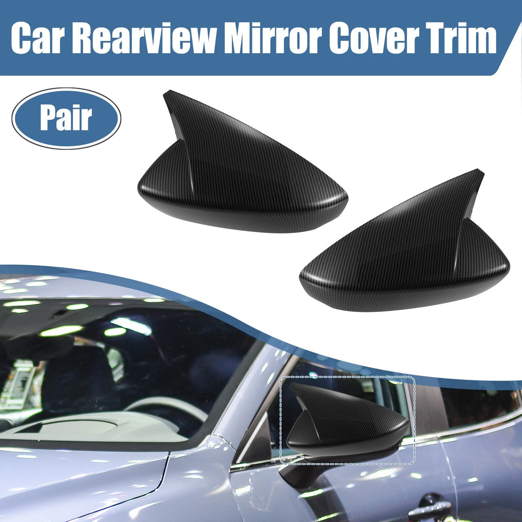 1 Pair ABS Carbon Fiber Pattern Rearview Mirror Cover for Mazda 3 (2020)