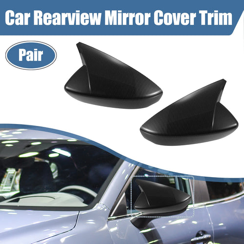 1 Pair ABS Carbon Fiber Pattern Rearview Mirror Cover for Mazda 3 (2020)