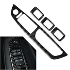 Carbon Fiber Door Window Button Frame Cover Trim for BMW X5 E70 X6 E71 (2008–2013)