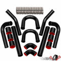 2.5" Universal Aluminum Turbo Intercooler Pipe Kit with Hose and Clamp