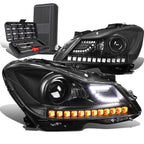 3D LED Bar Projector Headlights for Mercedes-Benz C-Class (2011–2015)