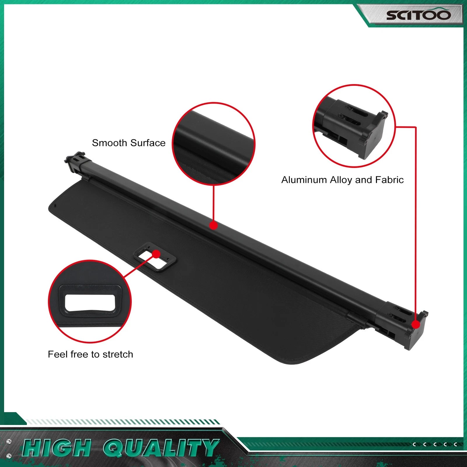 Cargo Cover for Volvo XC60 (2018–2024) Retractable Black